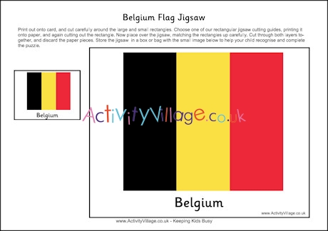 Belgium flag jigsaw