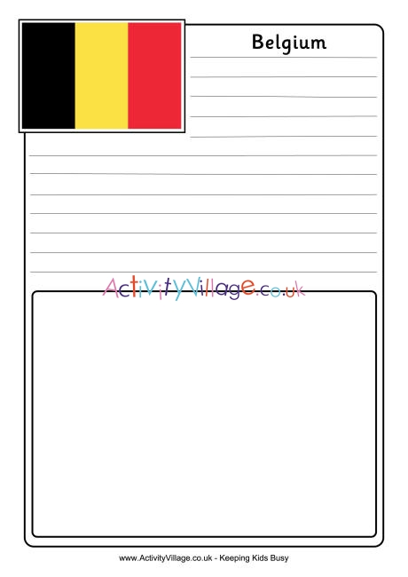 Belgium notebooking page
