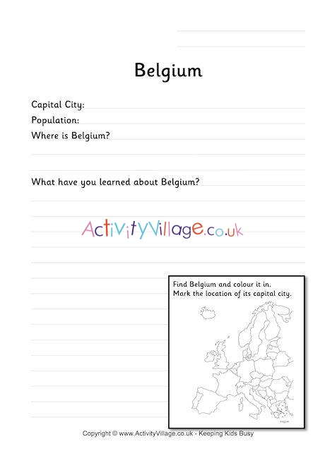 Belgium Worksheet