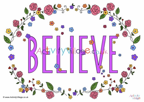 Believe Word Poster