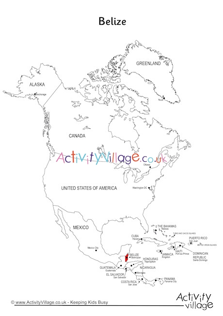 Belize On Map Of North America