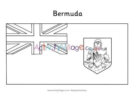 Bermuda flag colouring page