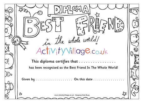Best friend diploma 