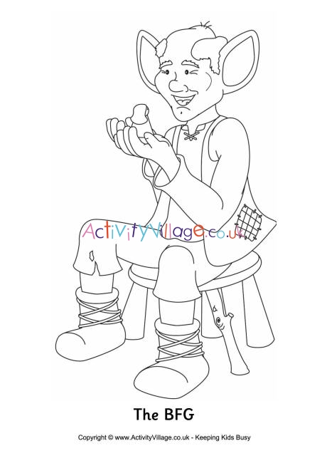 BFG colouring page