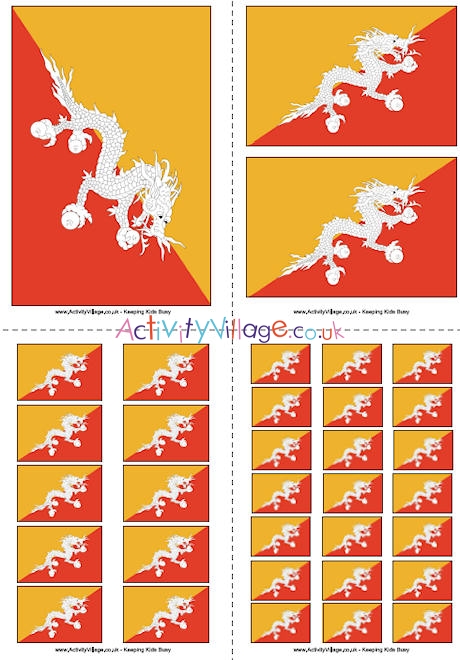 Bhutan Flag Printable