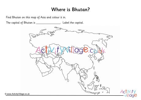 Bhutan Location Worksheet