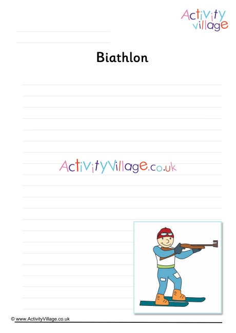 Biathlon Writing Page
