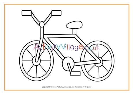 Bicycle Colouring Page