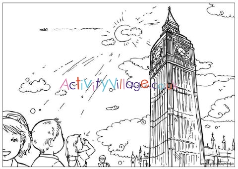 Big Ben colouring page