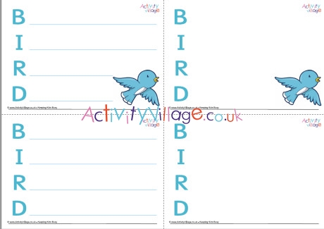 Bird Acrostic Poem Printable