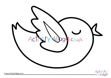 Bird colouring page