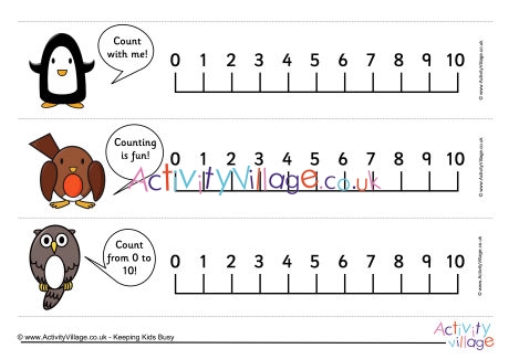 Birds number line 0-10