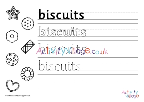 Biscuits handwriting worksheet