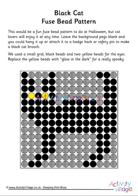Black cat fuse bead pattern