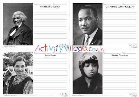 Black History Month African Americans story paper