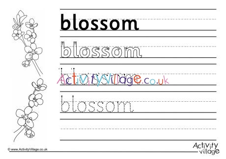 Blossom Handwriting Worksheet