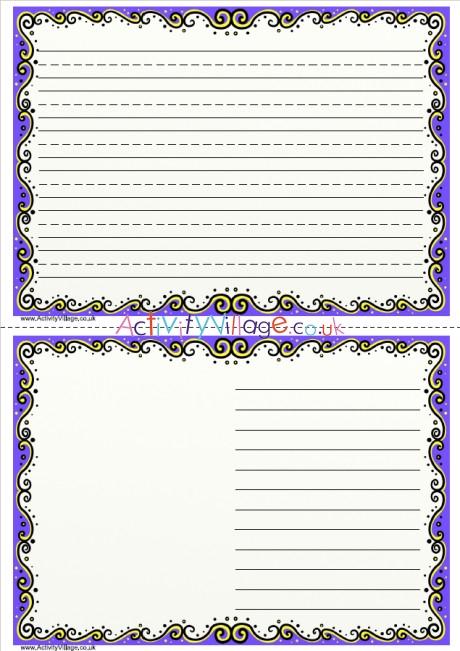 Blue And Yellow Doodle Writing Frame