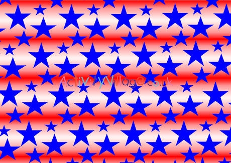 Blue star on red scrapbook paper