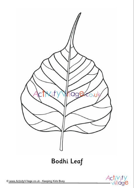 Bodhi leaf colouring page