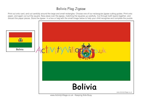 Bolivia flag jigsaw
