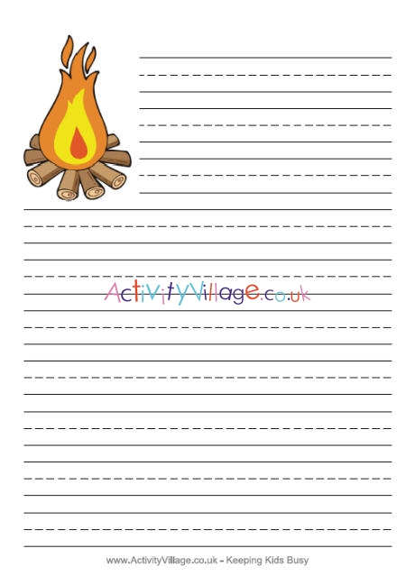 Bonfire writing paper
