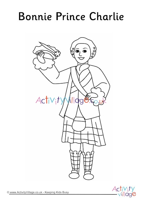Bonnie Prince Charlie Colouring Page