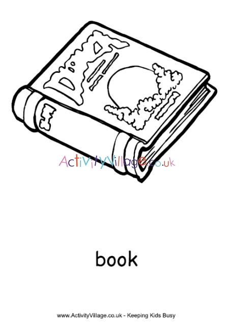 Book colouring page