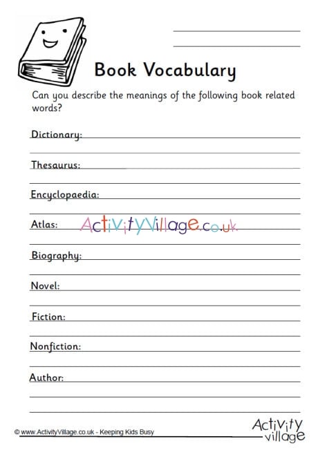 Book vocabulary