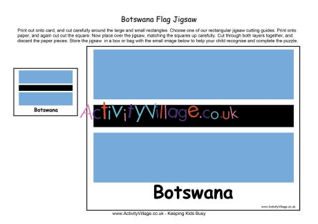 Botswana flag jigsaw