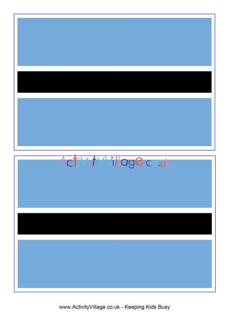 Botswana flag printable