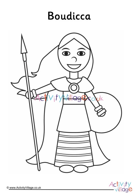 Boudicca Colouring Page