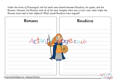 Boudicca v's the Romans Worksheet 
