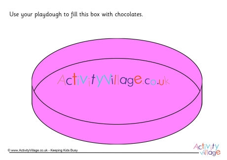 Box of chocolates playdough mat