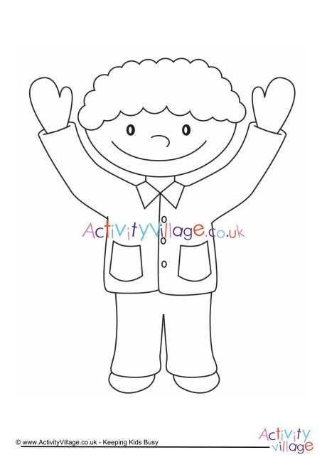 Boy Colouring Page 1
