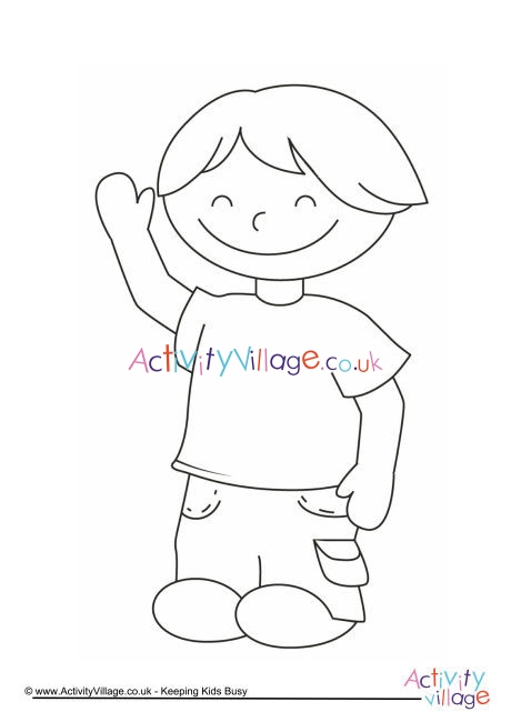 Boy Colouring Page 2