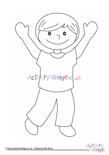 Boy Colouring Page 3