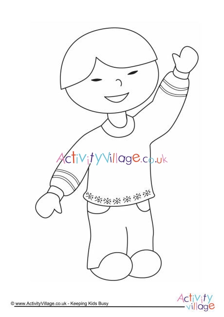 Boy Colouring Page 4