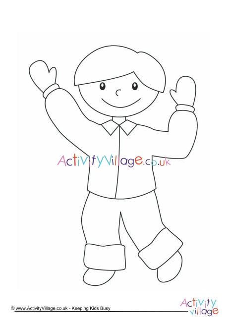 Boy Colouring Page 6