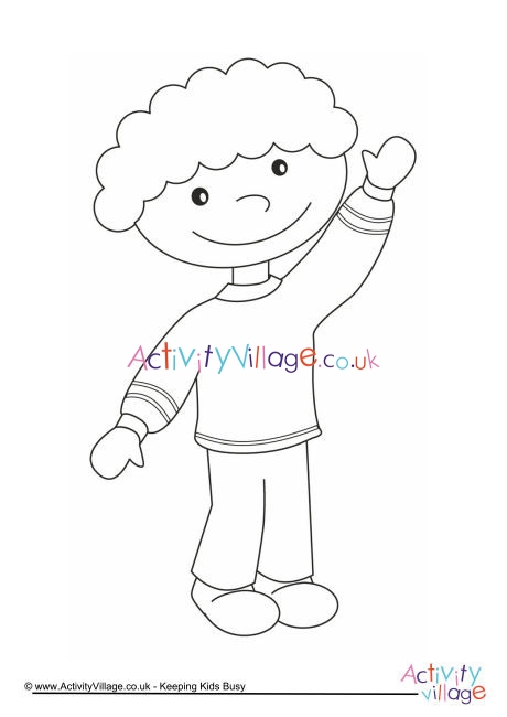 Boy Colouring Page 8