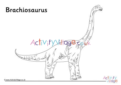 Brachiosaurus Colouring Page