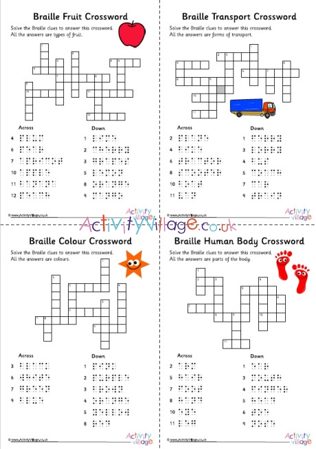 Braille Fun Crosswords