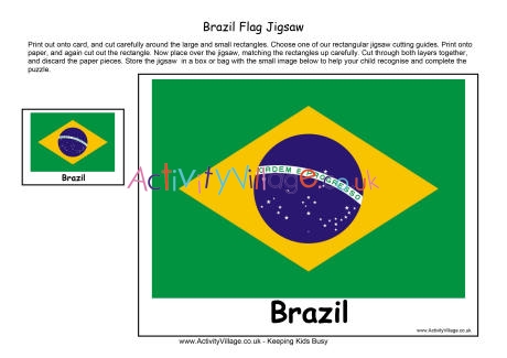 Brazil flag jigsaw