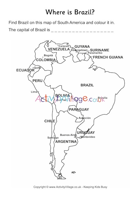 Brazil location worksheet