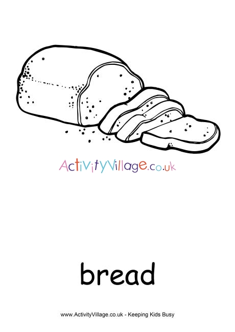 Bread colouring page