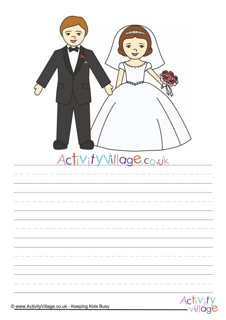Bride and groom story paper