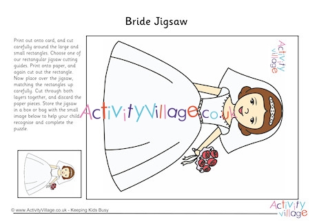 Bride Printable Jigsaw