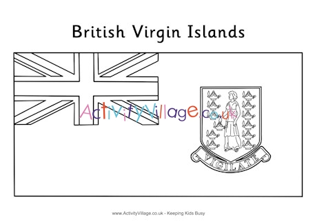 British Virgin Islands flag colouring page