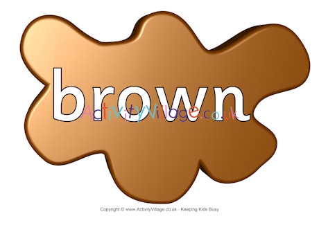 Brown poster splats