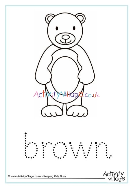 Brown Word Tracing