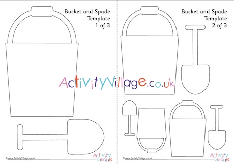 Bucket and spade template